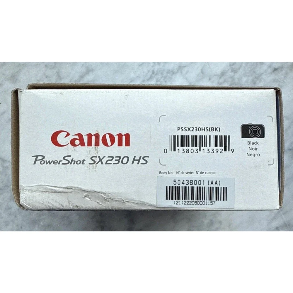 NEW Canon PowerShot SX230 HS 12.1 Digital Camera Open Box